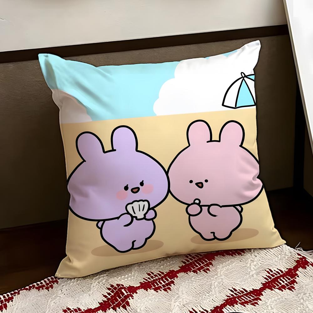 Asamimichaan Asleep Cushion Cover Reversible Soft Durable Pillow Cover Home Car MultiScene Use for Daily Comfort