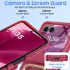 Для Motorola Razr Ultra 2025/Razr Ultra 2026 со встроенной защитной пленкой для экрана, Защита шарнира с держателем-кольцом, Прочный чехол, Полупрозрачная матовая крышка - Розово-красный