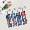 4Pcs Special Shape Animal Diamond Painting Bookmarks with Pendant DIY Diamond Art Bookmarks Kits for Adults Book Lovers