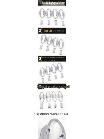 Cheetah CS10 Door Handle Bowl Ring: Electroplated Scratch-Resistant Decorative Sticker Accessories