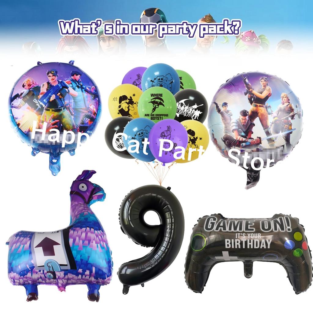 Игра-стрелялка Fortnition Украшение для дня рождения Мультяшная альпака Лама Тарелка Скатерть Праздник для новорожденного Детские подарки Принадлежности для вечеринки