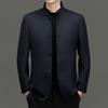 Новый мужской высококачественный костюм-пиджак Zhongshan из шерсти и кашемира с воротником-стойкой