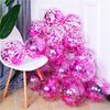 10pcs 12inch Gold Star Confetti Latex Balloons Glitter Clear Transparent Balloons Wedding Birthdy Party Decoration Helium Balls