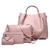 Women'S Bag Fashion Mother Bag Four Sets Of Crocodile Grain Large Capacity Single Shoulder Crossbody Handbag
