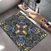 Abstract Mandala Peacock Feather Pattern Carpet for Living Room Decor Suitable for use as an anti-slip for living room bedroom sofas
