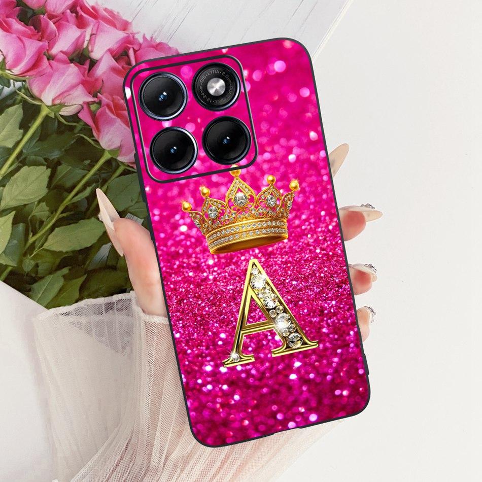 For Motorola Edge 70 Fusion 2026 Crown Letter Phone Case For Motorola Edge70 Fusion 5G XT2605 Black Silicone Soft Cases Bumpers
