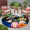 Famous cartoon NARUTO protagonist Uzumaki Naruto round carpet soft home decoration anti-slip door mat outdoor picnic mat carpet M1