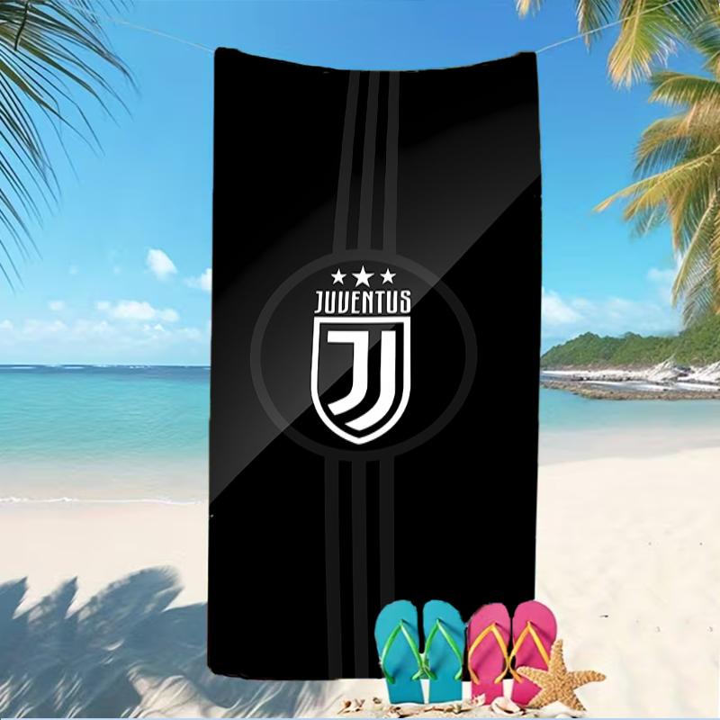 Beach Towel with Juventus FC logo Pattern - soft,absorbent,machine washable Lightweight&Modern,swimming,Travel Essentials