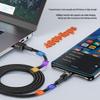 Сверхбыстрый кабель Type-C 120 Вт, Быстрая зарядка 6 А, Совместим с Apple 15/16, Huawei, Vivo, Oppo