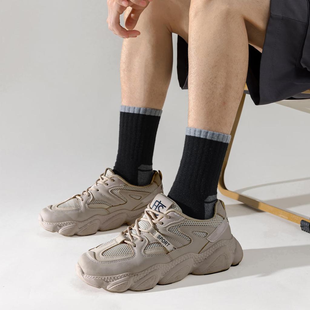 Wamicu Зимние Теплые Толстые для Дома и Улицы и Размеры Мужские Носки, Набор из 5 пар, Теплые, Прочные, Эластичные, Использование, Кемпинг, Бег, Пеший Туризм, Больше,