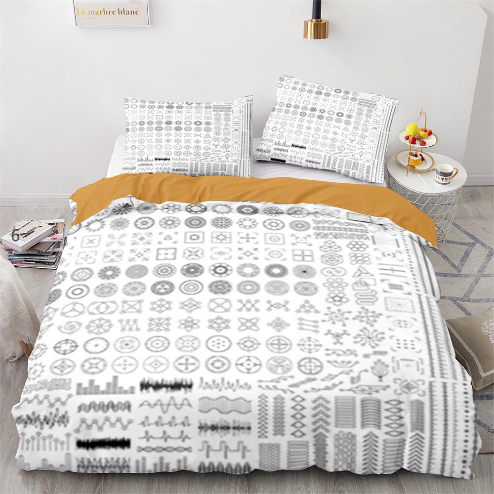 Geometry Graphics Duvet Cover Set King Queen Twin Size For Teens Adults Bedding Set Polyester Comforter Cover With Pillowcase