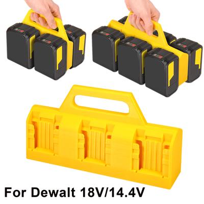 Портативный держатель для аккумуляторов De.Walt 18V/14.4V, 4/6 слотов, пластиковый органайзер для хранения аккумуляторов с ручкой для аккумуляторов De.Walt 20V/60V