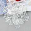 White Mesh Double-Layer Three-Dimensional Flower Bead Corsage Lace Clothing Wedding Dress Decorative Cloth Sticker