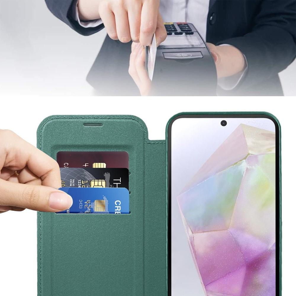 Samsung Galaxy A26 5G Flip Case, RFID Wallet MagSafe with Camera Protection, Green