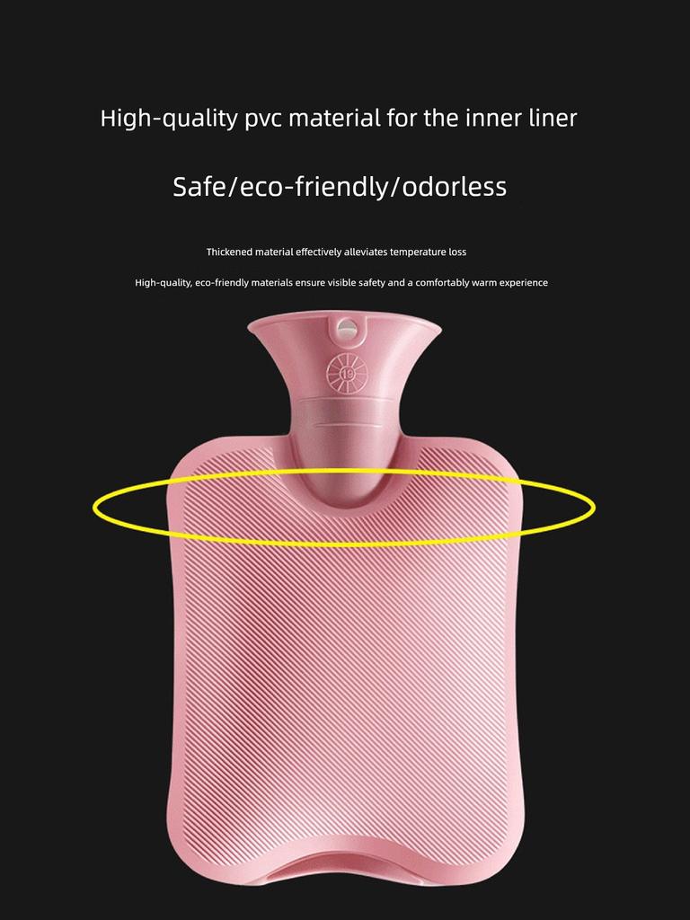 New Explosion-Proof Pvc Water-Filled Hot Water Bottle, Large Size, for Applying on the Stomach, Special for Warming Hands and Feet in Bed, Suitable