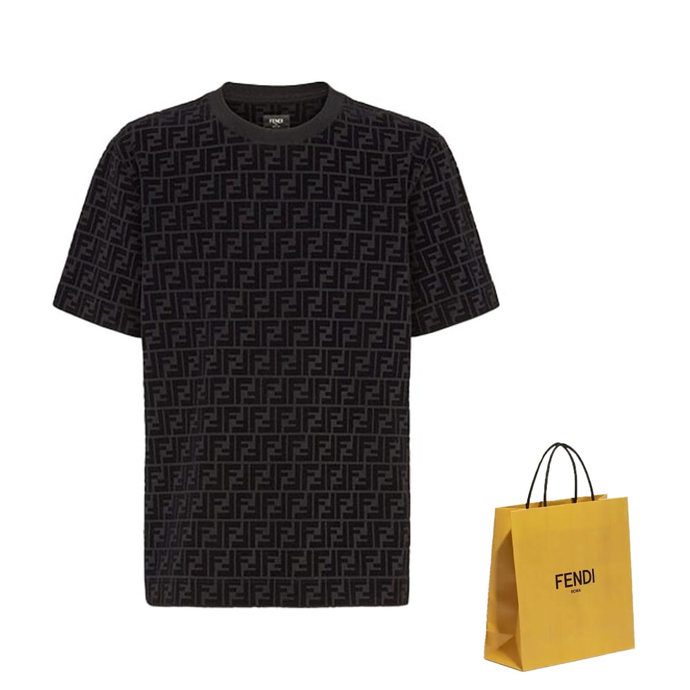 FENDI T Shirt Men's Black Brown FY0936A7D5F0ABB