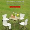 Luyouyou Aluminum Square Table and Chair Set