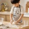 Kids Painting Apron DIY Coloring Apron, Washable Food Animal Theme Crafting Color Your Own for Toddlers Boys Girls