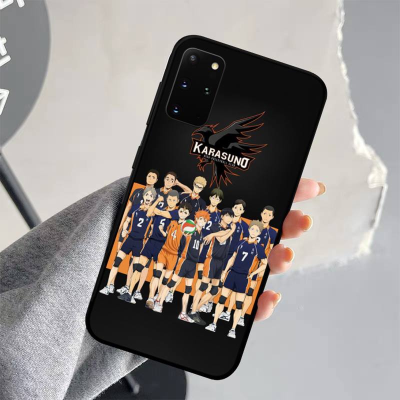 Черный чехол для телефона с рисунком аниме Haikyuu волейбол для Samsung S21 S10 Lite S20 Ultra S9 S8 Plus S7 S6 Edge S5