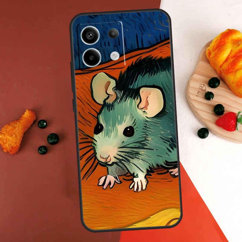 Милый чехол с крысами для Xiaomi Redmi Note 13 14 Pro 9 10 11 12 Pro 10S 11S 12S Redmi 13C 10C 12C 14C