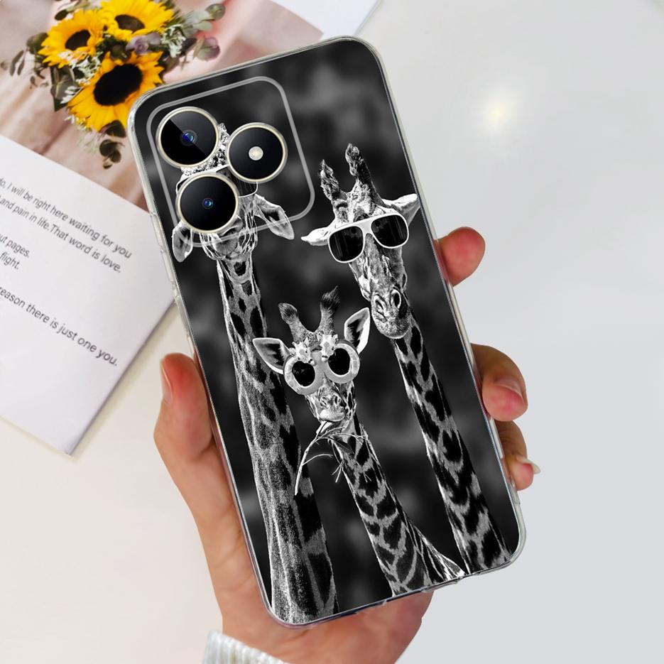 Чехол для Realme Note 50 RMX3834 Милый Кот Расписной Чехол Мягкий Силиконовый Чехол для Телефона Для Realme Note 50 Note50 Задняя Крышка 6.74'' Сумки