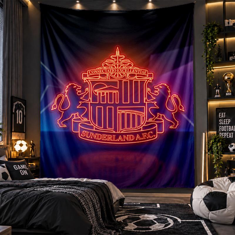 Wall Hanging Tapestry Sunderland Football Print Cloth for Living Room Bedroom Home Decor