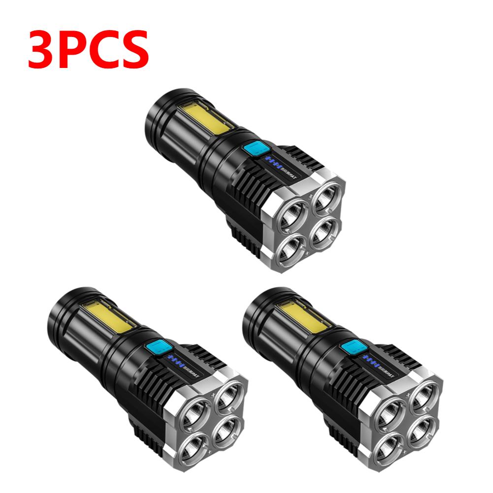 1-10PCS Powerful Flashlights Portable Rechargeable LED Camping Lamps Torch Light Waterproof Long Range Lanterns Self Defense