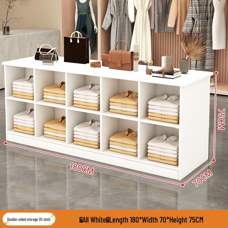 Double-Sided Clothing Display Table for Store Center