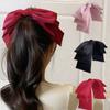 1Pcs Big Bow Satin Hair Clip Solid Pink Black Hair Pin New Hair Bows for Hair Accessories