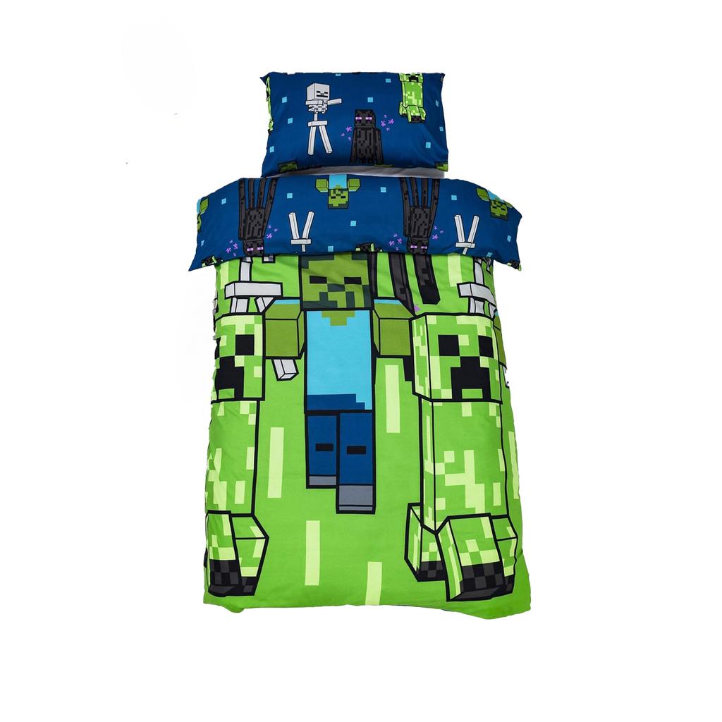 Minecraft Reversible Creeper Duvet Set