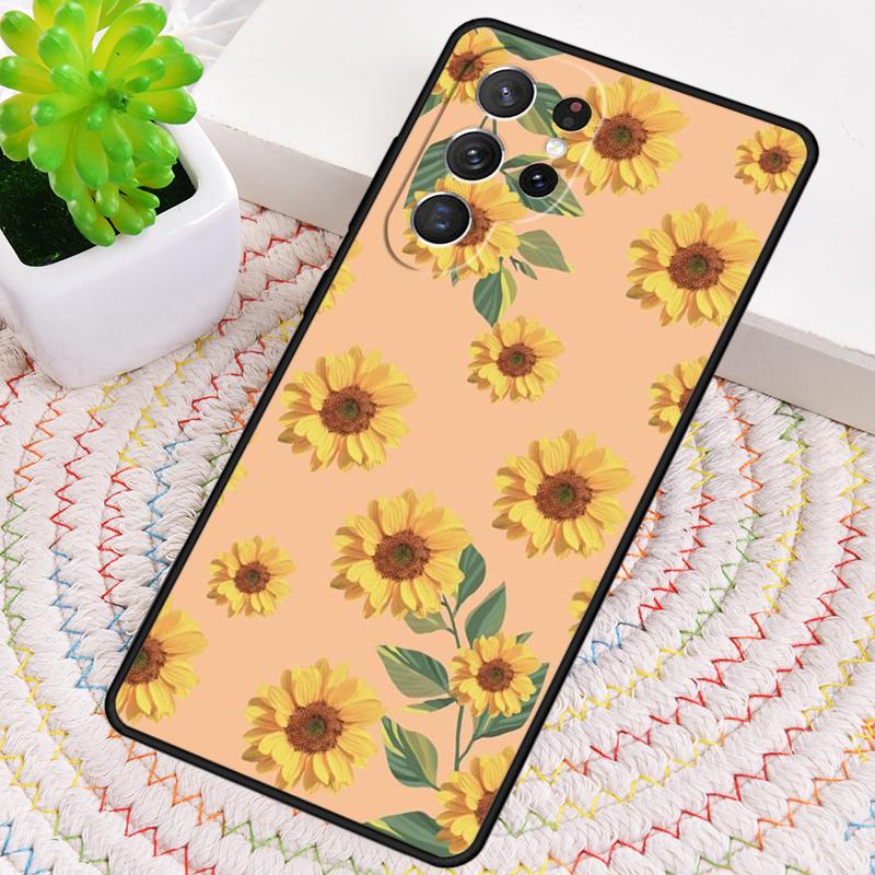 Красивый желтый чехол-подсолнух для телефона Samsung Galaxy note 10 pro S26 Ultra S23 S24 FE S25 S21 S22 PLUS ударопрочный