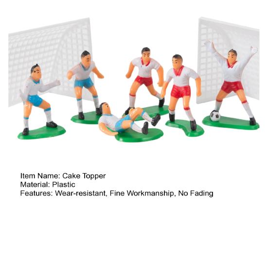 1 Набор Украшение для кекса Миниатюрный Декоративный Пластиковый Малыш Дети Футбол Торт Топпер Принадлежности для вечеринки по случаю дня рождения