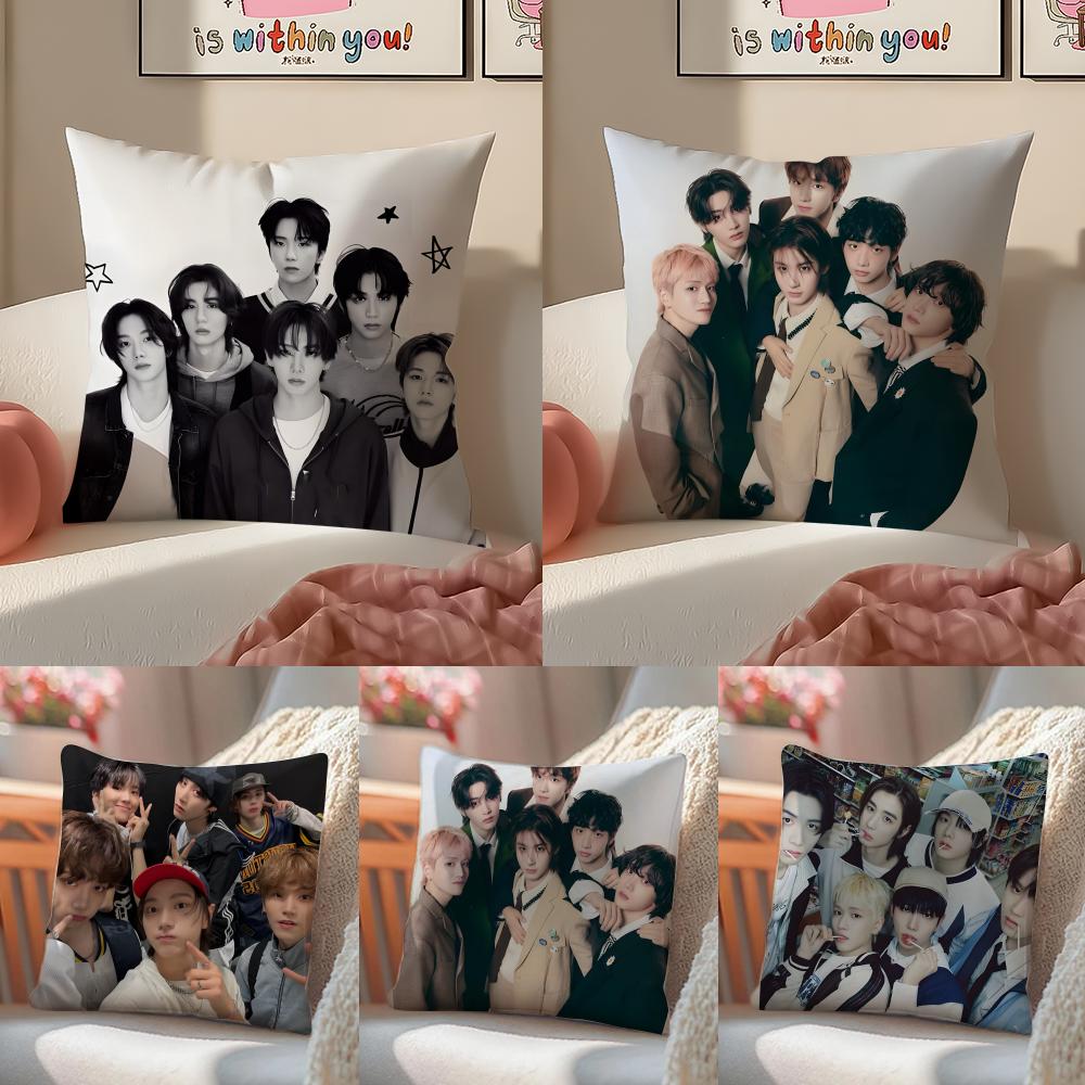 BBOYNEXTDOOR Who Cushion Cover Pillowcase Short Plush Invisible zipper Room Sofa Cushion Cover