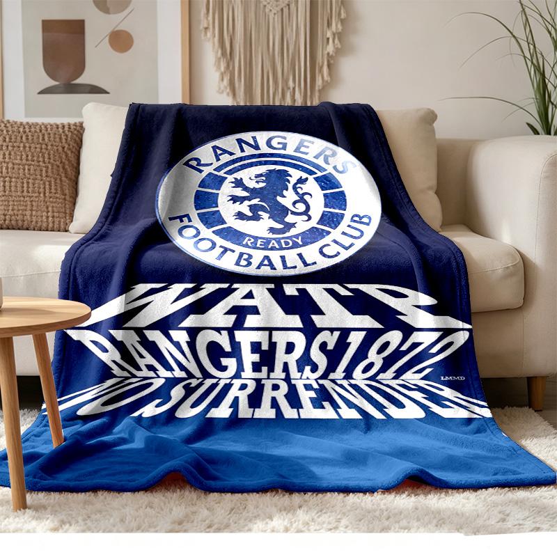 Rangers FC Soft and comfortable flannel Suitable for sofas living rooms outdoor camping travel and also makes a great anniversary gif