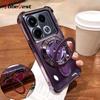 Case Magnetic Bracket Plating Shockproof For Infinix Note 40 50 50x 50s 30 Pro Plus Silicone Cover