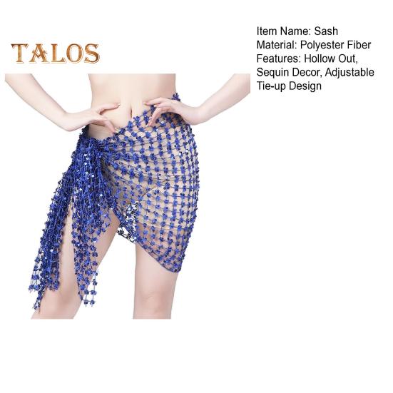 Шарф для танца живота, юбка-халат с пайетками, мини-юбка с вырезом, пояс для восточного индийского танца, карнавальный костюм, аксессуар для выступлений