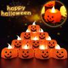 Halloween Pumpkin Light LED Candlestick Lamp Ornaments Props Happy Halloween Party Props Pumpkin Candle Light Home Decoration