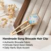 Song Brocade Hair Clip Hand-made Chinese Style Hair Accessories For Hanfu