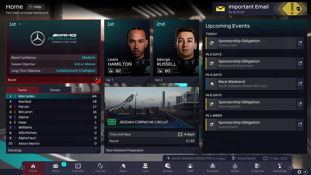 Развлечения F1 Manager 2022 U&I