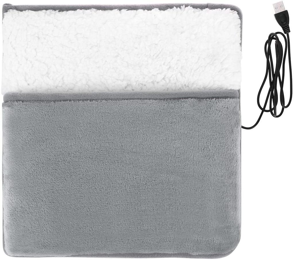 Winter Electric Foot Heating Pad USB Charging Soft Plush Washable Foot Warmer Heater Improve Sleeping Household Foot Warming Mat