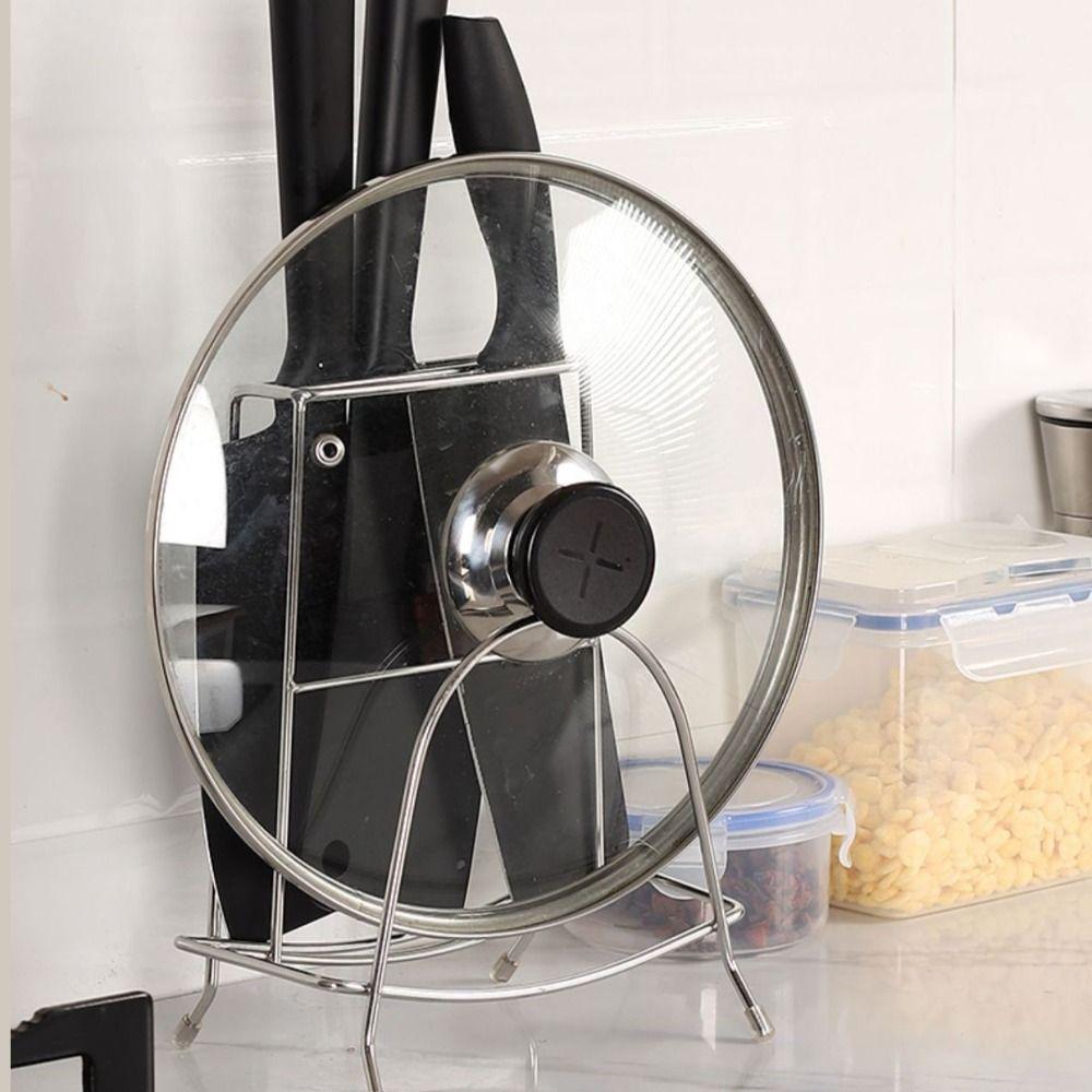 Держатель для разделочной доски из нержавеющей стали, нескользящая, хорошо выдерживающая нагрузку, устойчивая подставка для разделочной доски, серебристая крышка