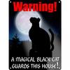 Мини-табличка «Черный кот охраняет этот дом»