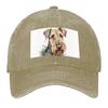 Artistic Watercolor of a Airedale Terrier Dog Baseball Cap GentleUnisex Hat hats on offer Cosplay Kids Hat Unisexs Luxury Women