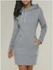 Hooded Zipper Pullover Mid-Length Sweater Dress - New Style