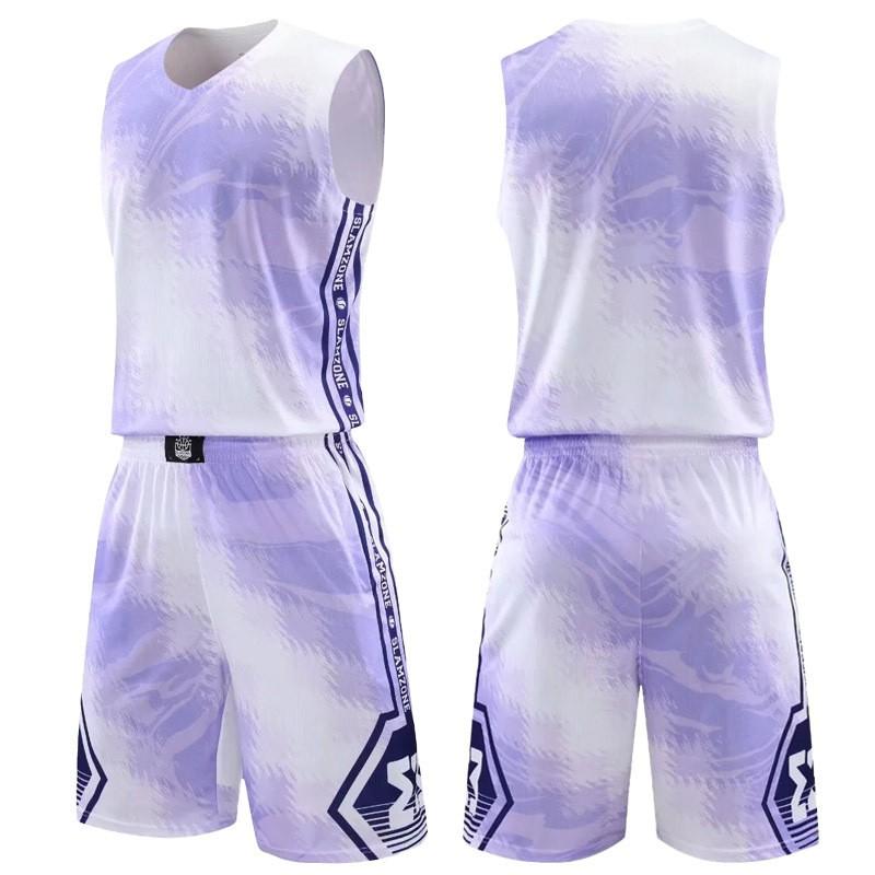 Mens Basketball Jersey Set Breathable Quick Dry Sleeveless Team Uniform Practice Game