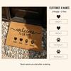 Pet Name Rug New Home Entrance Doormat Personalized Family Name Paws Print Durable Non-Slip Carpet Housewarming Gift