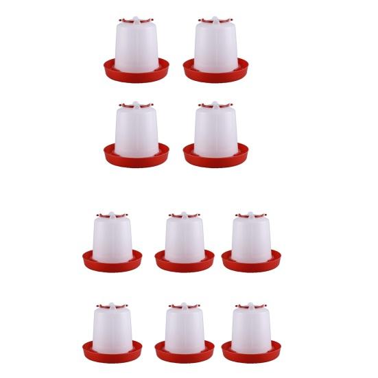 4/6Pcs 1.5L Chick Feeder Waterer Baby Chicken Duckling Quails Small Birds Pigeon Poultry Drinker