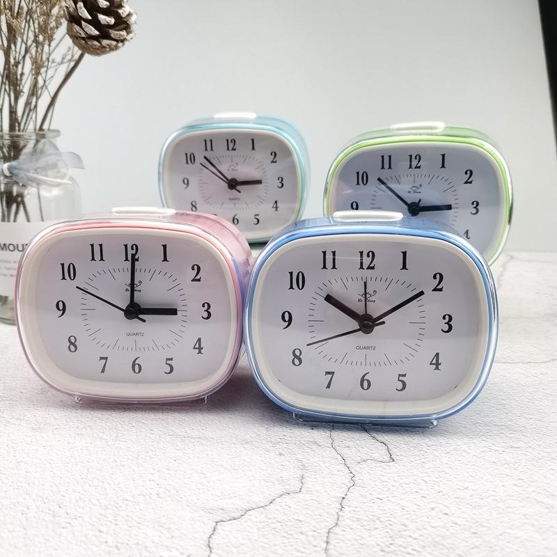 Простые часы Большая мелодия Двутональный будильник Детские прикроватные часы Конфетный цвет