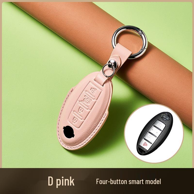 Ключница из коровьей кожи растительного дубления для ключа от автомобиля New Sylphy Murano, ручная работа, дизайн с пряжкой для мужчин