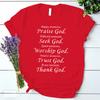 Trust God Thank God Harajuku Tshirt Lovely Faithful Vintage Clothes High Street Kpop Tees 90s Trend Graphic T Shirts Camisetas